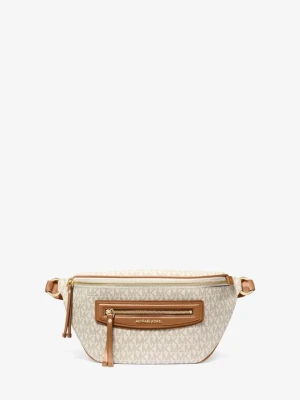 Średnia podróżna torba kurierska Jet Set z charakterystycznym logo Michael Kors