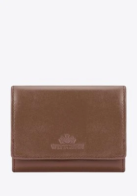 Średnia portmonetka damska skórzana taupe Wittchen