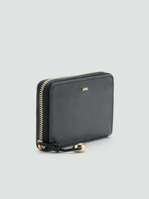 Średnia portmonetka z koralikiem czarny - Kobieta - Rozmiar uniwersalny - MANGO