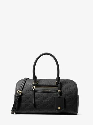 Średnia skórzana podróżna torba Jet Set typu worek do przewieszenia przez ramię z wytłoczonym logo MICHAEL Michael Kors