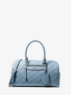 Średnia skórzana podróżna torba Jet Set typu worek do przewieszenia przez ramię z wytłoczonym logo MICHAEL Michael Kors