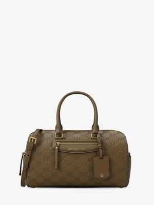 Średnia skórzana podróżna torba Jet Set typu worek do przewieszenia przez ramię z wytłoczonym logo MICHAEL Michael Kors