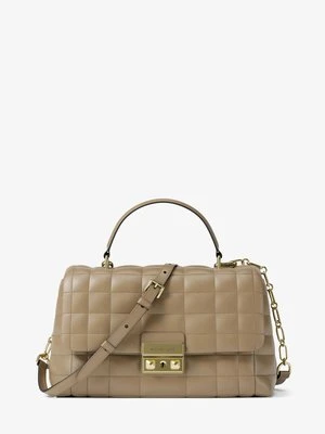 Średnia skórzana torba Tribeca z pikowanej skóry Michael Kors ŁUPINA (Naturalny)