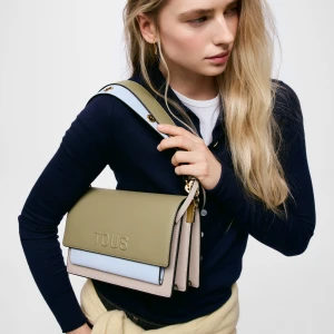 Średnia Szarobrązowo-Zielona Torebka Przez Ramię Tous Audree Saffiano - Tous