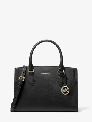 Średnia torba Becca ze skóry saffiano Michael Kors CZARNY (Czarny)