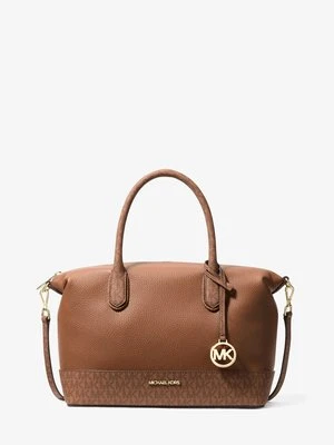 Średnia torba Hyde ze skóry groszkowej z charakterystycznym logo Michael Kors Outlet