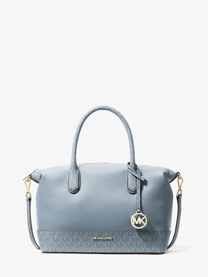 Średnia torba Hyde ze skóry groszkowej z charakterystycznym logo Michael Kors Outlet