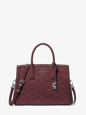 Średnia torba Laila z polerowanej skóry z wytłoczonym logo MICHAEL Michael Kors
