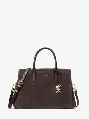 Średnia torba Laila z zamszu Michael Kors CZEKOLADOWY (Brązowy)
