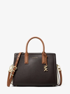 Średnia torba Laila ze skóry groszkowej w bloki kolorów Michael Kors