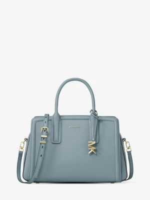 Średnia torba Laila ze skóry Michael Kors CHAMBRAY (Niebieski)