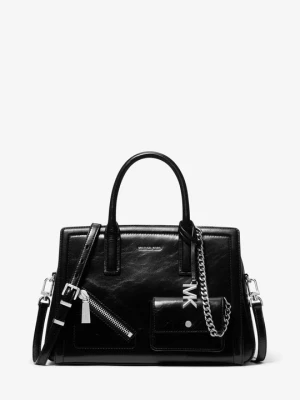 Średnia torba Laila ze skóry z etui na karty Michael Kors CZARNY (Czarny)