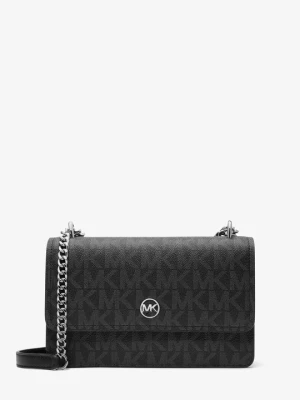 Średnia torba na ramię Abbott z charakterystycznym logo Michael Kors CZARNY (Czarny)