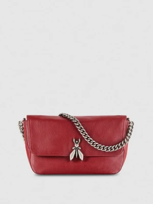 Średnia torba na ramię "ESSENTIAL" Fly ze skóry z łańcuchem PATRIZIA PEPE