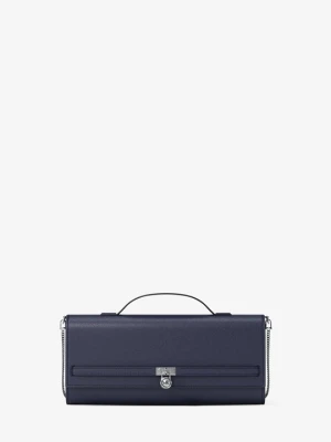 Średnia torba na ramię Hamilton Moderne ze skóry z przepinanym paskiem Michael Kors NIEBIESKI FORMALNY (Niebieski)