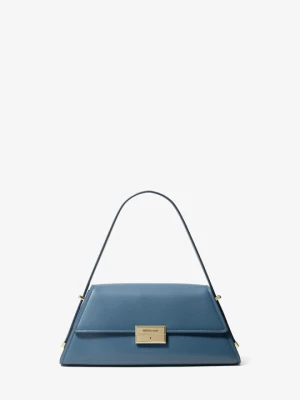 Średnia torba na ramię Ludlow ze skóry Michael Kors CIEMNY CHAMBRAY (Niebieski)