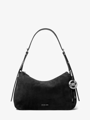Średnia torba na ramię Nolita z nubuku Michael Kors CZARNY (Czarny)