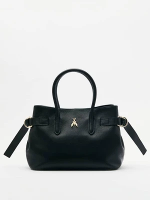 Średnia torba New Business ze skóry PATRIZIA PEPE