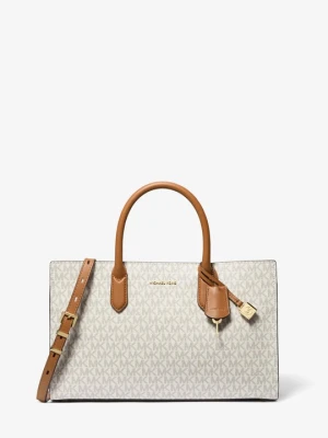 Średnia torba Scarlett z paskiem i charakterystycznym logo Michael Kors