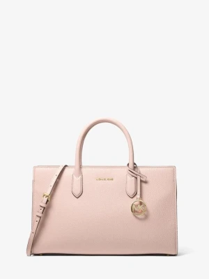Średnia torba Scarlett ze skóry groszkowej Michael Kors ŁAGODNY RÓŻ (Różowy)