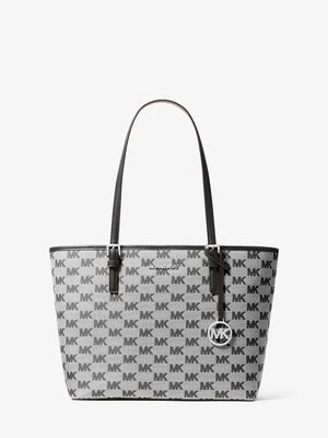 Średnia torba tote Jet Set z żakardowym logo Michael Kors Outlet