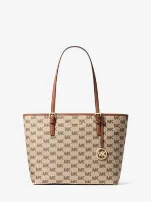 Średnia torba tote Jet Set z żakardowym logo Michael Kors Outlet