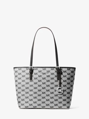 Średnia torba tote Jet Set z żakardowym logo Michael Kors Outlet