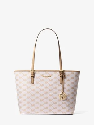 Średnia torba tote Jet Set z żakardowym logo Michael Kors Outlet