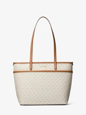 Średnia torba tote Marlowe z charakterystycznym logo i kieszenią Michael Kors