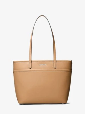 Średnia torba tote Marlowe ze skóry groszkowej z kieszenią MICHAEL Michael Kors
