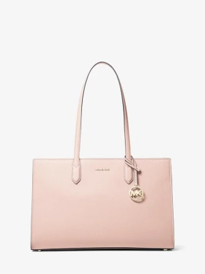 Średnia torba tote Scarlett ze skóry groszkowej Michael Kors ŁAGODNY RÓŻ (Różowy)