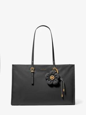 Średnia torba tote Zadie z nylonu Michael Kors CZARNY (Czarny)