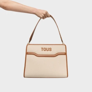 Średnia Torba Typu Shopping Z Płótna W Kolorze Camel Audree - Tous