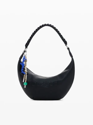 Średnia torba z efektem skóry z logo 3D Desigual