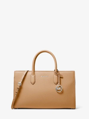 Średnia torba z teksturowanej tkaniny Scarlett Michael Kors ORZECHOWY (Brązowy)