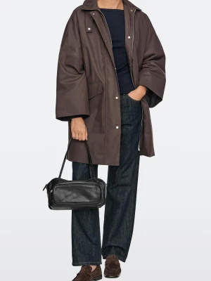 Średnia Torebka Bowling Ze Skóry Nappa - Czarny - Massimo Dutti - Female