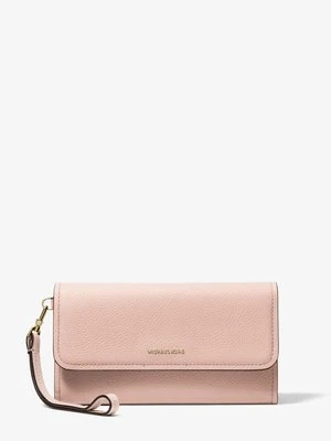 Średnia torebka na nadgarstek Jet Set na smartphona z groszkowej skóry MICHAEL Michael Kors