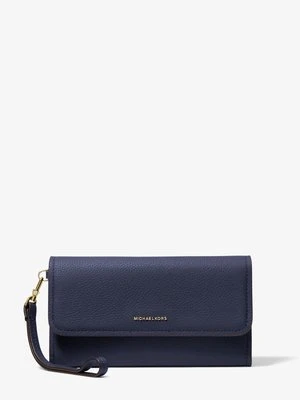 Średnia torebka na nadgarstek Jet Set na smartphona z groszkowej skóry MICHAEL Michael Kors