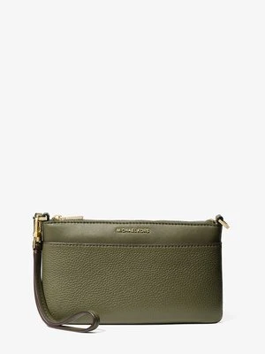 Średnia torebka na nadgarstek Jet Set z groszkowej skóry MICHAEL Michael Kors