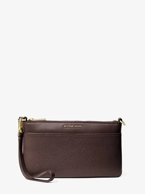 Średnia torebka na nadgarstek Jet Set z groszkowej skóry MICHAEL Michael Kors