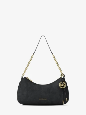 Średnia torebka Nolita z nubuku z łańcuszkiem Michael Kors CZARNY (Czarny)