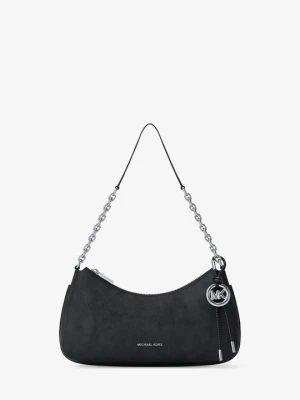 Średnia torebka Nolita z nubuku z łańcuszkiem Michael Kors CZARNY (Czarny)