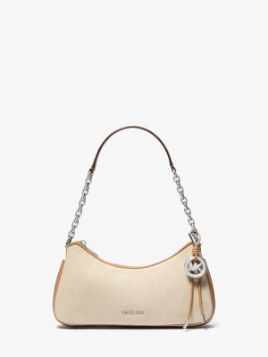 Średnia torebka Nolita z płótna z mieszanki bawełny z łańcuszkiem Michael Kors ORZECHOWY (Brązowy)