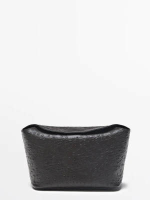 Średnia Torebka Do Ręki Ze Skóry Nappa O Teksturze - Brązowy - Massimo Dutti - Female