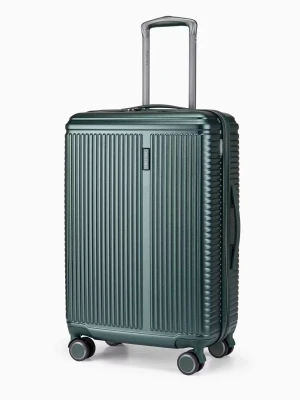 Średnia walizka na kółkach ciemnozielona Puccini