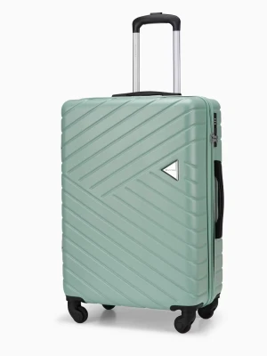 Średnia walizka na kółkach zielona  Puccini