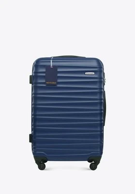 Średnia walizka z ABS - u i identyfikator z logo WITTCHEN granatowa