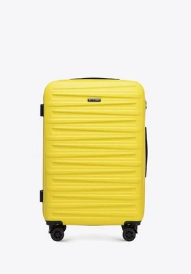 Średnia walizka z ABS-u w poziome tłoczenie żółta Wittchen
