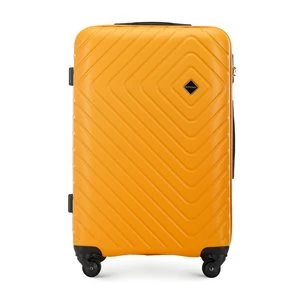 Średnia walizka z ABS-u z geometrycznym tłoczeniem pomarańczowa Wittchen