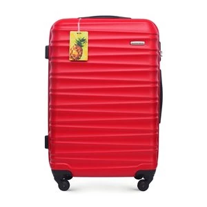 Średnia walizka z ABS - u z identyfikatorem czerwona Wittchen